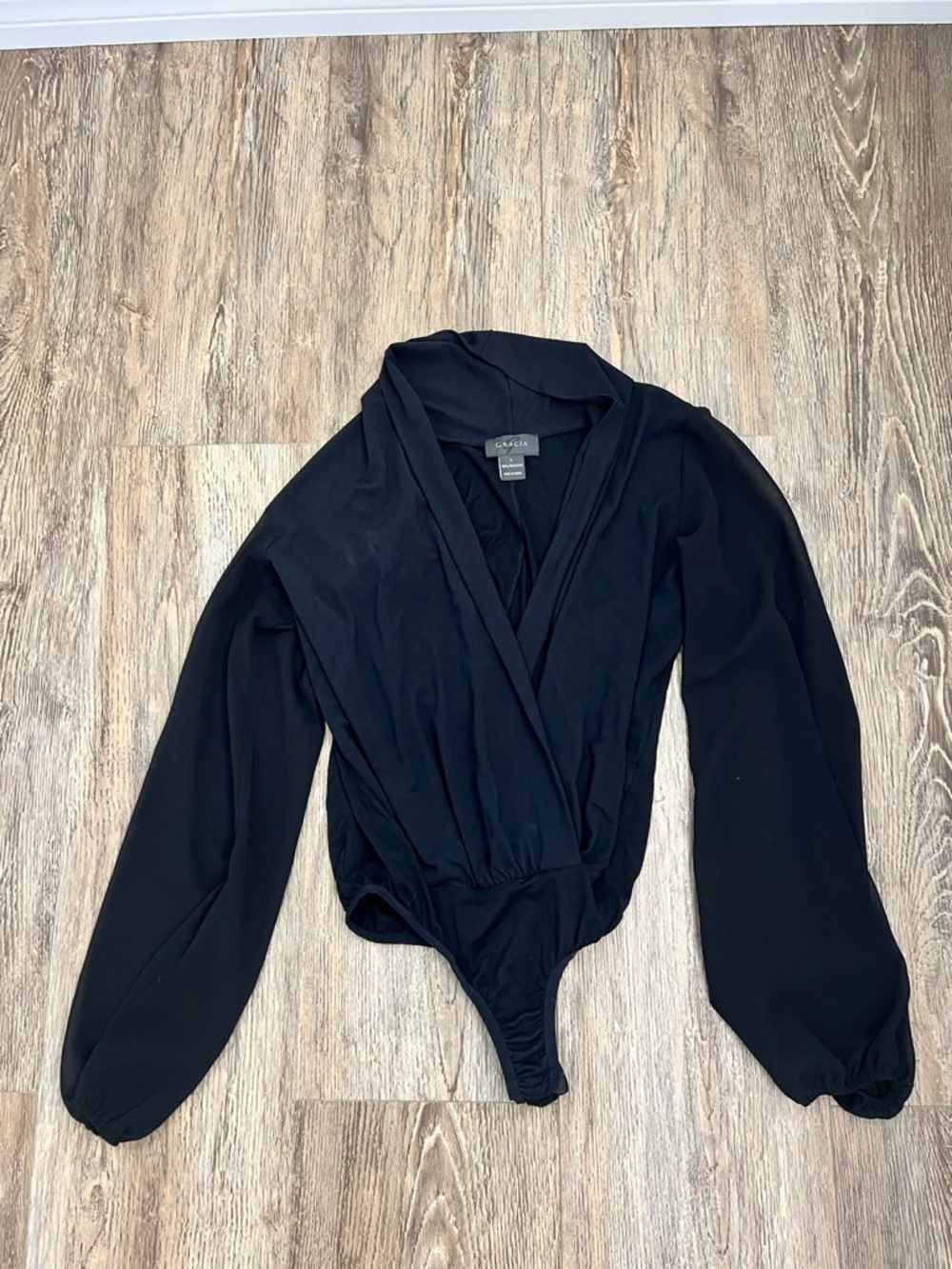 Gorgeous Black Vintage Style Bodysuit-Large